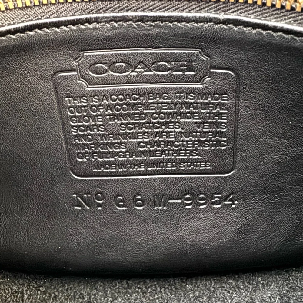 Coach Vintage Leather Prairie Shoulder Bag Messenger Flap Black Crossbody 9954